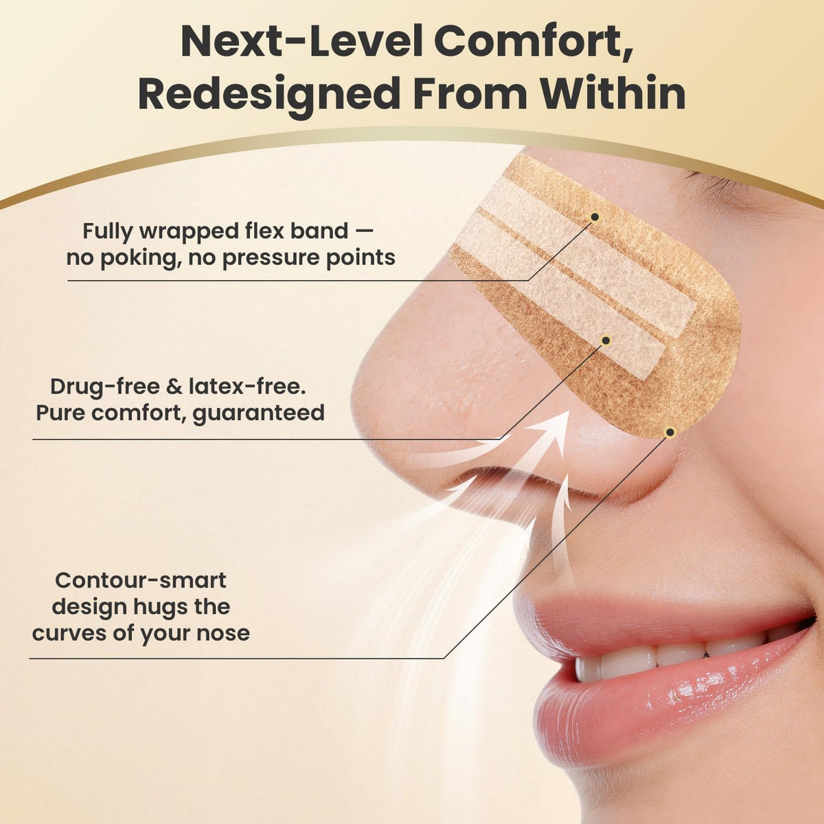 Nasal Strips 100 Count, New Upgraded Softer & Stronger for Snoring Relief, Nose Strips for Breathing, anti Snoring Devices for Sleep & Sports, Help Relieve Nasal Congestion, Deeper Sleep