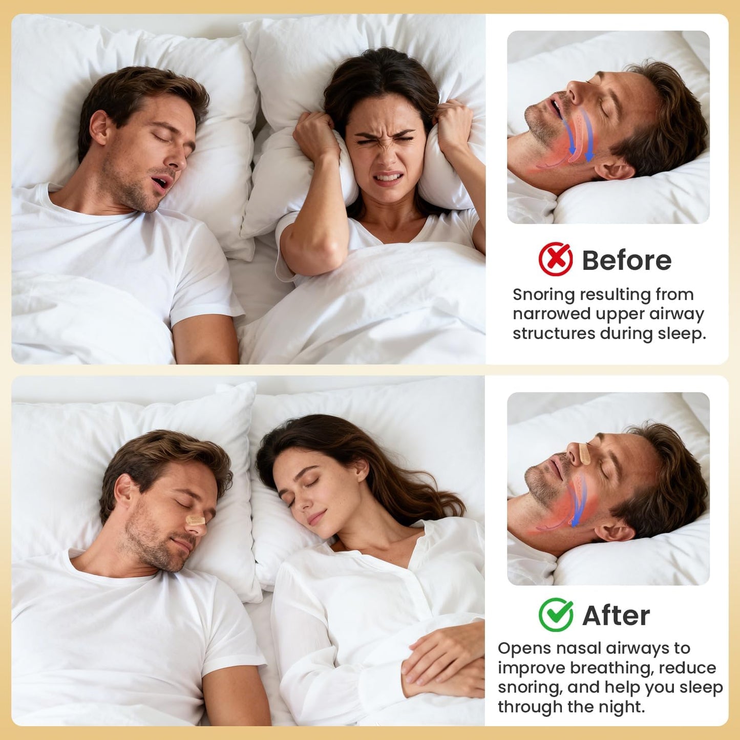 Nasal Strips 100 Count, New Upgraded Softer & Stronger for Snoring Relief, Nose Strips for Breathing, anti Snoring Devices for Sleep & Sports, Help Relieve Nasal Congestion, Deeper Sleep