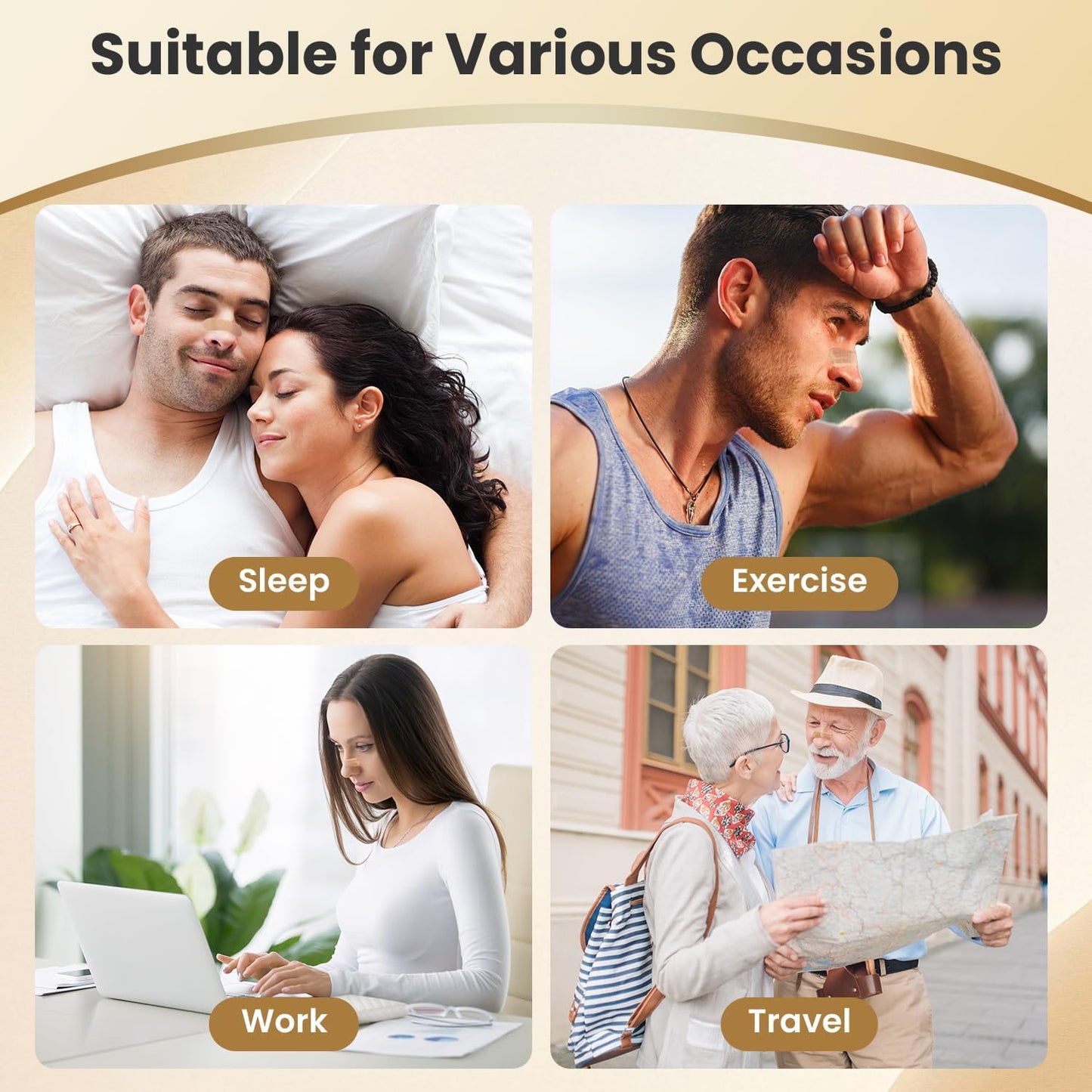 Nasal Strips 100 Count, New Upgraded Softer & Stronger for Snoring Relief, Nose Strips for Breathing, anti Snoring Devices for Sleep & Sports, Help Relieve Nasal Congestion, Deeper Sleep