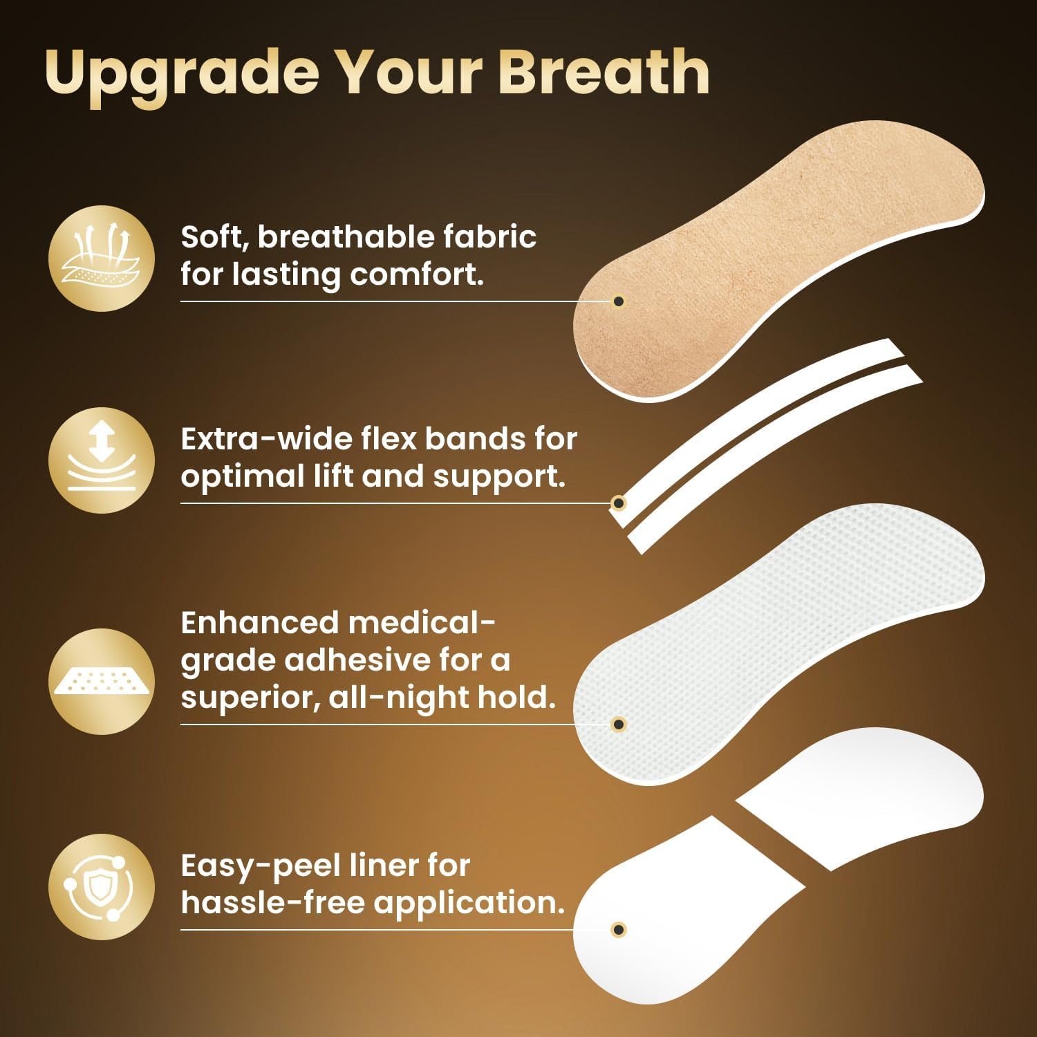 Nasal Strips 100 Count, New Upgraded Softer & Stronger for Snoring Relief, Nose Strips for Breathing, anti Snoring Devices for Sleep & Sports, Help Relieve Nasal Congestion, Deeper Sleep